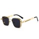 New Cross-Border Metal Steampunk Sunglasses, Men's Fashionable and Individual Sunglasses, European and American Retro Square-Frame Sunglasses
