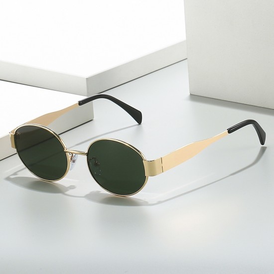 New personalized chain cat-eye sunglasses for women, high-end, street style sunglasses, European and American cross-border fashion Fashionable women's sunglasses