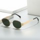 New personalized chain cat-eye sunglasses for women, high-end, street style sunglasses, European and American cross-border fashion Fashionable women's sunglasses