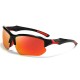 New European and American half-frame metal sunglasses, fashionable one-piece rimless trimmed slimming sunglasses for women, UV protection