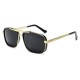 New Cross-Border Harley Sunglasses, Fashionable Driving Mirrors, Retro Thickened Double-Bridge Metal Punk Men's Men's Sunglasses