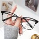 New metal half-frame high-definition blue light blocking reading glasses for seniors, trendy business men's reading glasses