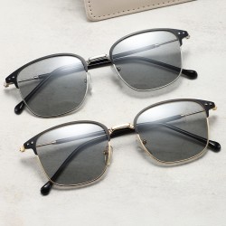 European and American retro round rice-nail flat glasses for men, customizable myopia frames, new Korean-style blue-light blocking glasses