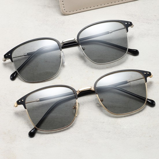 European and American retro round rice-nail flat glasses for men, customizable myopia frames, new Korean-style blue-light blocking glasses European and American retro round rice-nail flat glasses for men, customizable myopia frames, new Korean-style blue-light blocking glasses