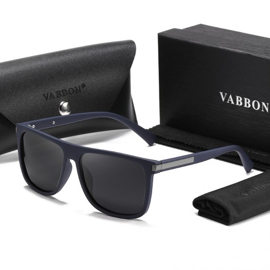Men's driving sunglasses, UV protection, high-definition polarized square sunglasses, fashionable cross-border glasses for men.