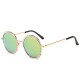New trendy children's glasses, Korean-style round-frame, versatile baby sunglasses, sun protection, personalized metal children's sunglasses