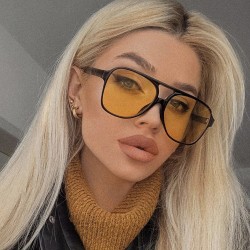 Cross-border European and American retro double-beam sunglasses, 2024 new trendy Instagram personalized large-framed, influencer-style toad sunglasses