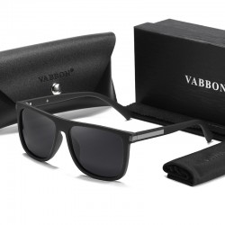 Men's driving sunglasses, UV protection, high-definition polarized square sunglasses, fashionable cross-border glasses for men.