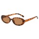 New fashionable women's sunglasses, retro European and American sunglasses, trendy small oval frames, high-end street style sunglasses