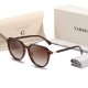 New Korean-style fashion sunglasses for women, high-end, slimming glasses for larger faces, cross-border oval-frame polarized sunglasses for women.