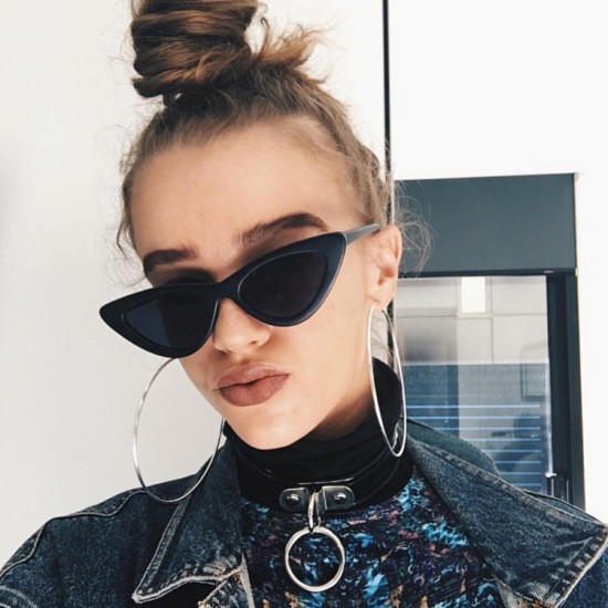 New metal oval sunglasses for women, influencer street style sunglasses, cross-border retro Arc de Triomphe sunglasses for women