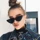 New metal oval sunglasses for women, influencer street style sunglasses, cross-border retro Arc de Triomphe sunglasses for women