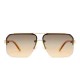 New style square-frame metal sunglasses, men and women's sun protection, half-frame sunglasses, European and American cross-border fashionable sunglasses. New style square-frame metal sunglasses, men and women's sun protection, half-frame sunglasses, European and American cross-border fashionable sunglasses.