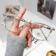 New metal half-frame high-definition blue light blocking reading glasses for seniors, trendy business men's reading glasses