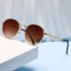 Cross-border round metal sunglasses, women's UV protection sun protection sunglasses, new European and American fashion sunglasses for men