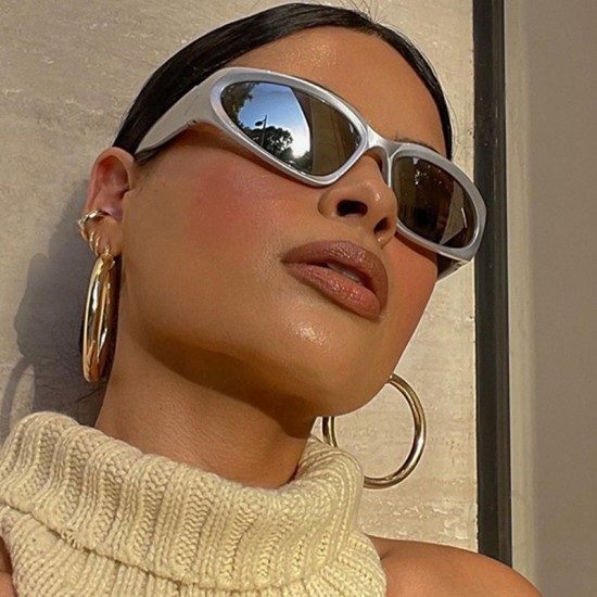 New Millennial Futuristic Y2K Hot Girl Sunglasses, Cycling Punk, Sports Influencer Sunglasses, Cross-Border Trendy Eyewear for Women