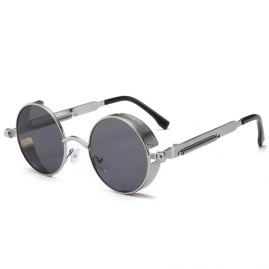 Retro Steampunk Men's Sunglasses, Metal Spring-Shaped Thick-Framed Sunglasses, Cross-Border Trendy Street Style Hip-Hop Sunglasses Retro Steampunk Men's Sunglasses, Metal Spring-Shaped Thick-Framed Sunglasses, Cross-Border Trendy Street Style Hip-Hop Sunglasses