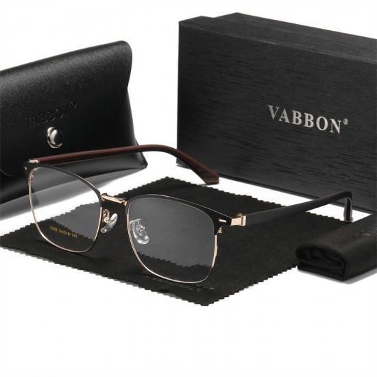 New men's metal blue light blocking glasses, fashionable business trendy plain glasses, high-end, versatile glasses frames