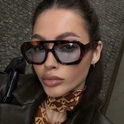 Cross-border European and American Double-beam irregular sunglasses, new retro and stylish sunglasses for women, trendy and trendy, trendy, and trendy, trendy, business-themed, men's reading glasses. 2024 new high-definition blue light blocking and anti-f