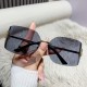 New rimless square sunglasses with trimmed edges, trendy European and American sunglasses, cross-border fashionable marine-lens small-frame sunglasses.