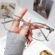 New metal half-frame high-definition blue light blocking reading glasses for seniors, trendy business men's reading glasses