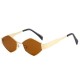 New cross-border diamond-shaped metal sunglasses, European and American influencer-style fashionable sunglasses, personalized street style sun protection sunglasses for women
