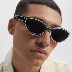 New fashionable lacquered cat-eye sunglasses for men and women, personalized street style sunglasses, European and American cross-border retro sunglasses