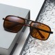 New Cross-Border Harley Sunglasses, Fashionable Driving Mirrors, Retro Thickened Double-Bridge Metal Punk Men's Men's Sunglasses