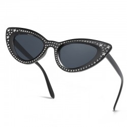 New European and American fashion, multi-color large-frame diamond-studded sunglasses, trendy street-style square sunglasses for women.