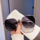 Summer Off-White Women's High-End UV Protection Sunglasses, New Style, Large Face Slimming Driving Sunglasses