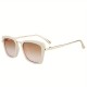 New personalized, modern metal sunglasses. Women's fashionable street-style sun protection sunglasses, European and American trendy cat-eye sunglasses