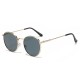 European and American trendy marine-lens sunglasses for women, personalized fashion glasses, cross-border new metal oval-frame sunglasses.